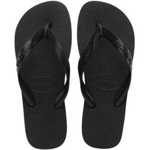 Havaianas Womens Thong Flip Flops Black NWT
